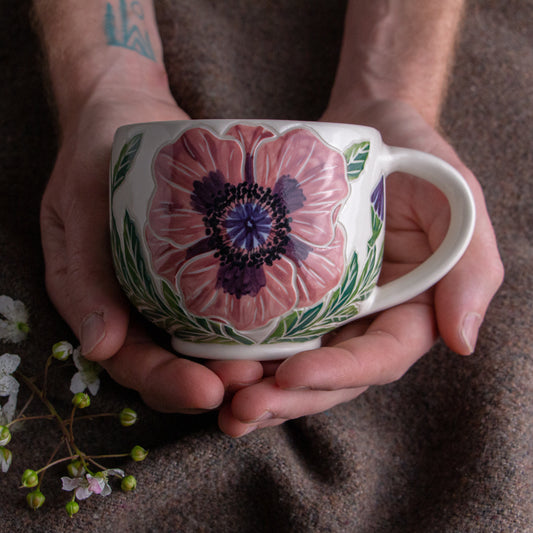 Purple Poppy Wrap-Around Mug #2 [14oz]