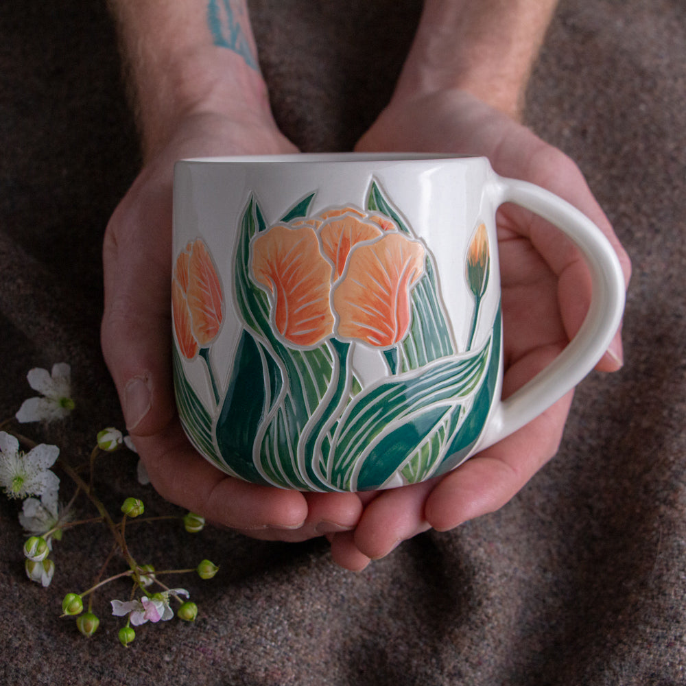 Peach Tulip Mug
