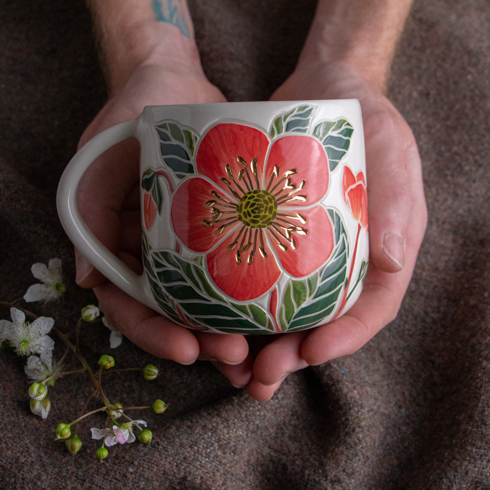 Pink Hellebore Mug