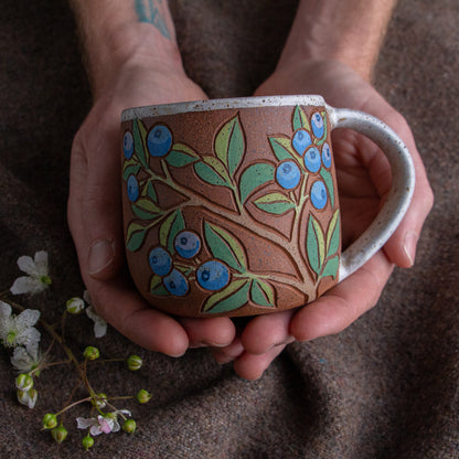 Blueberry Stoneware Mug #2 [13oz]