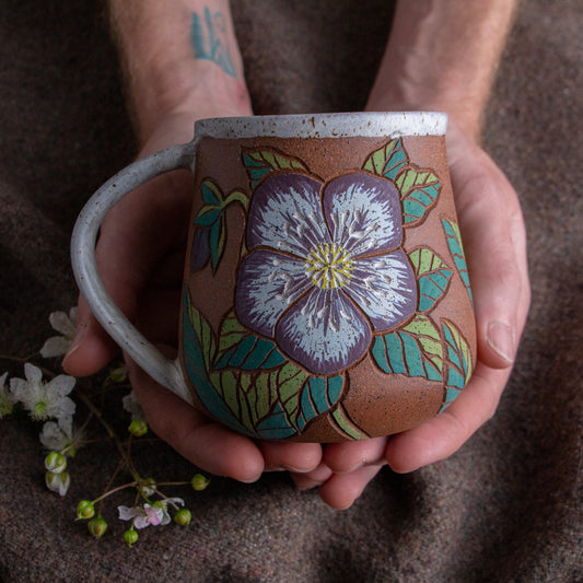 Tall Hellebore Stoneware Mug [18oz]