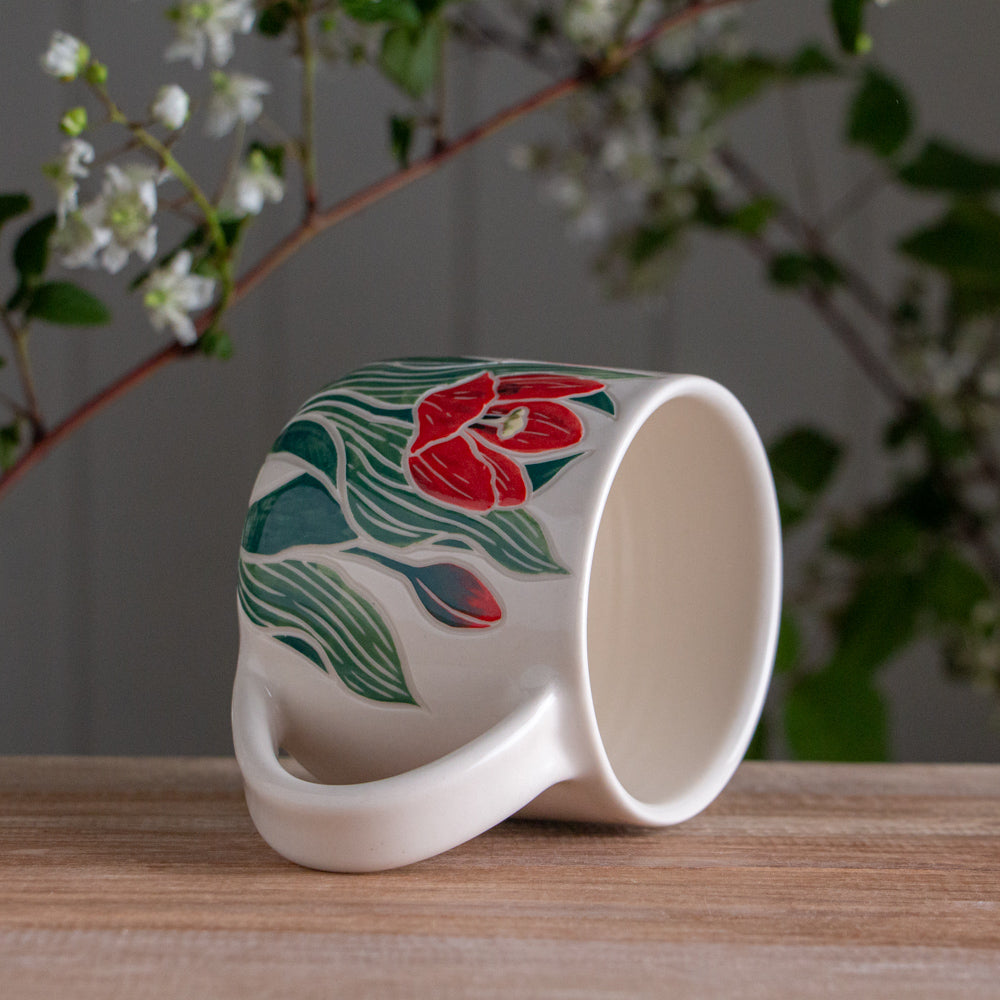 Red Tulip Mug