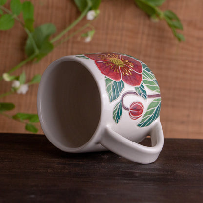 "Anna's Red" Hellebore Mug