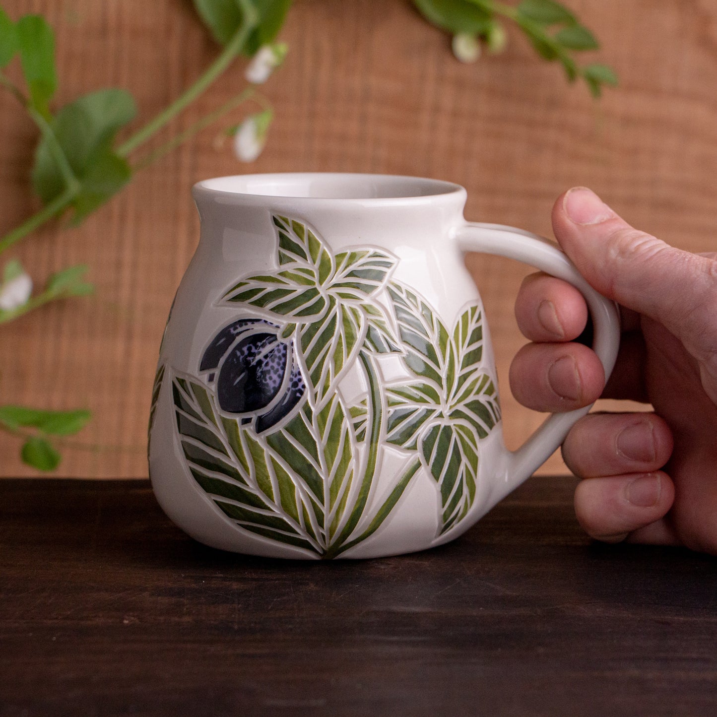 Dark Hellebore Wrap-Around Mug [17oz]