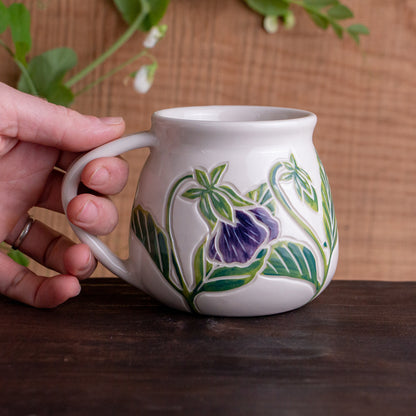 Blue Pansy Wrap-Around Mug #1 [17oz]
