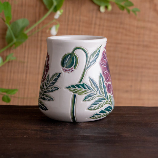 Purple Poppy Wrap-Around Mug #1 [16oz]