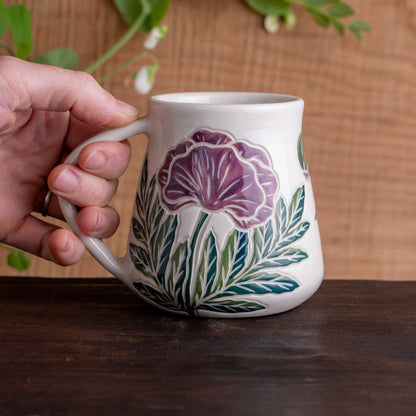 Purple Poppy Wrap-Around Mug #1 [16oz]