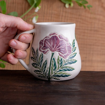 Purple Poppy Wrap-Around Mug #2 [19oz]