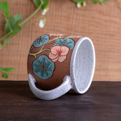 Nasturtium Stoneware Mug #1 [15oz]