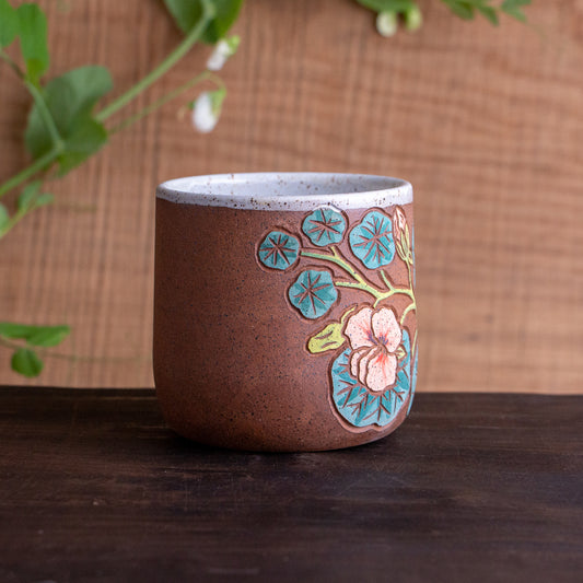 Nasturtium Stoneware Mug #2 [14oz]