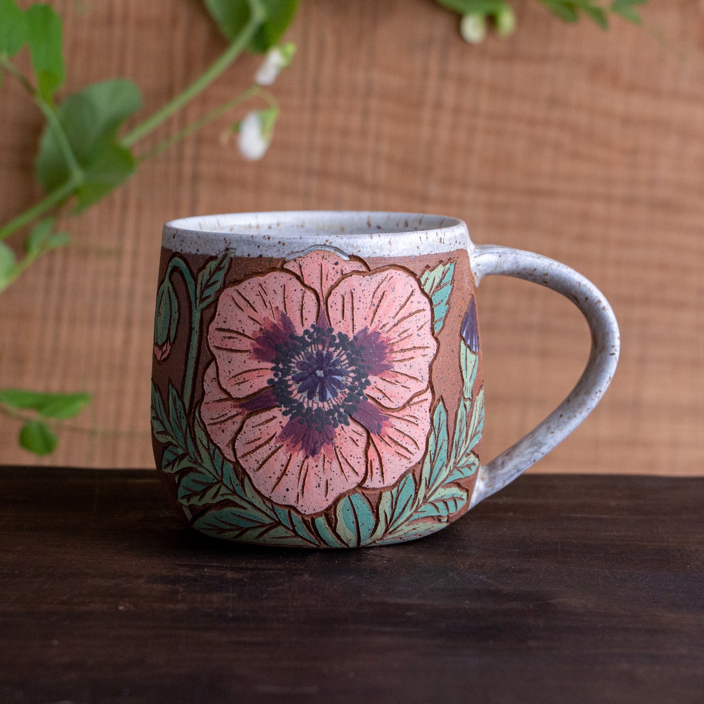 Poppy Stoneware Mug #1 [14oz]