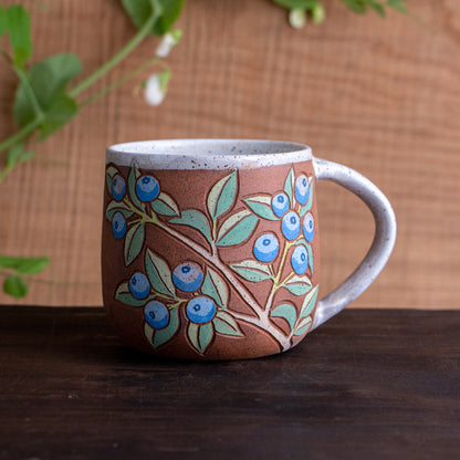 Blueberry Stoneware Mug #1 [15oz]