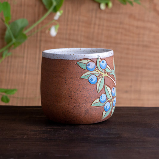 Blueberry Stoneware Mug #1 [15oz]