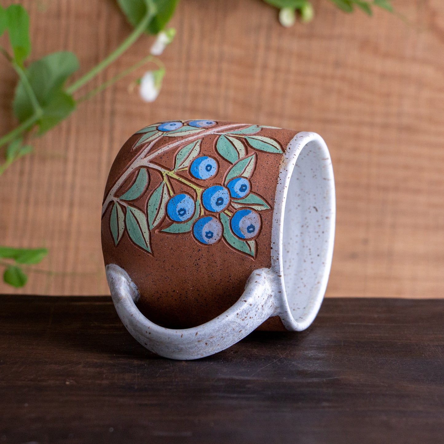 Blueberry Stoneware Mug #1 [15oz]