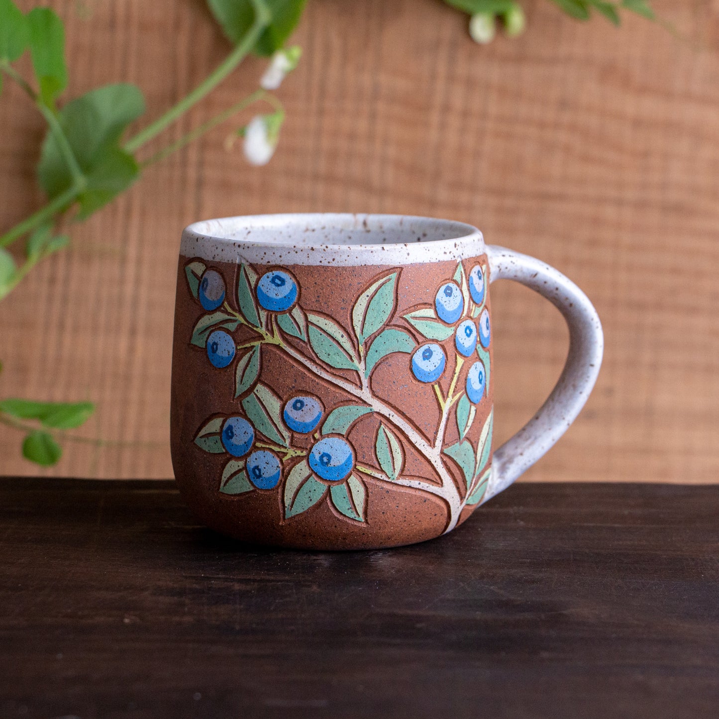 Blueberry Stoneware Mug #2 [13oz]