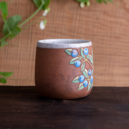 Blueberry Stoneware Mug #2 [13oz]