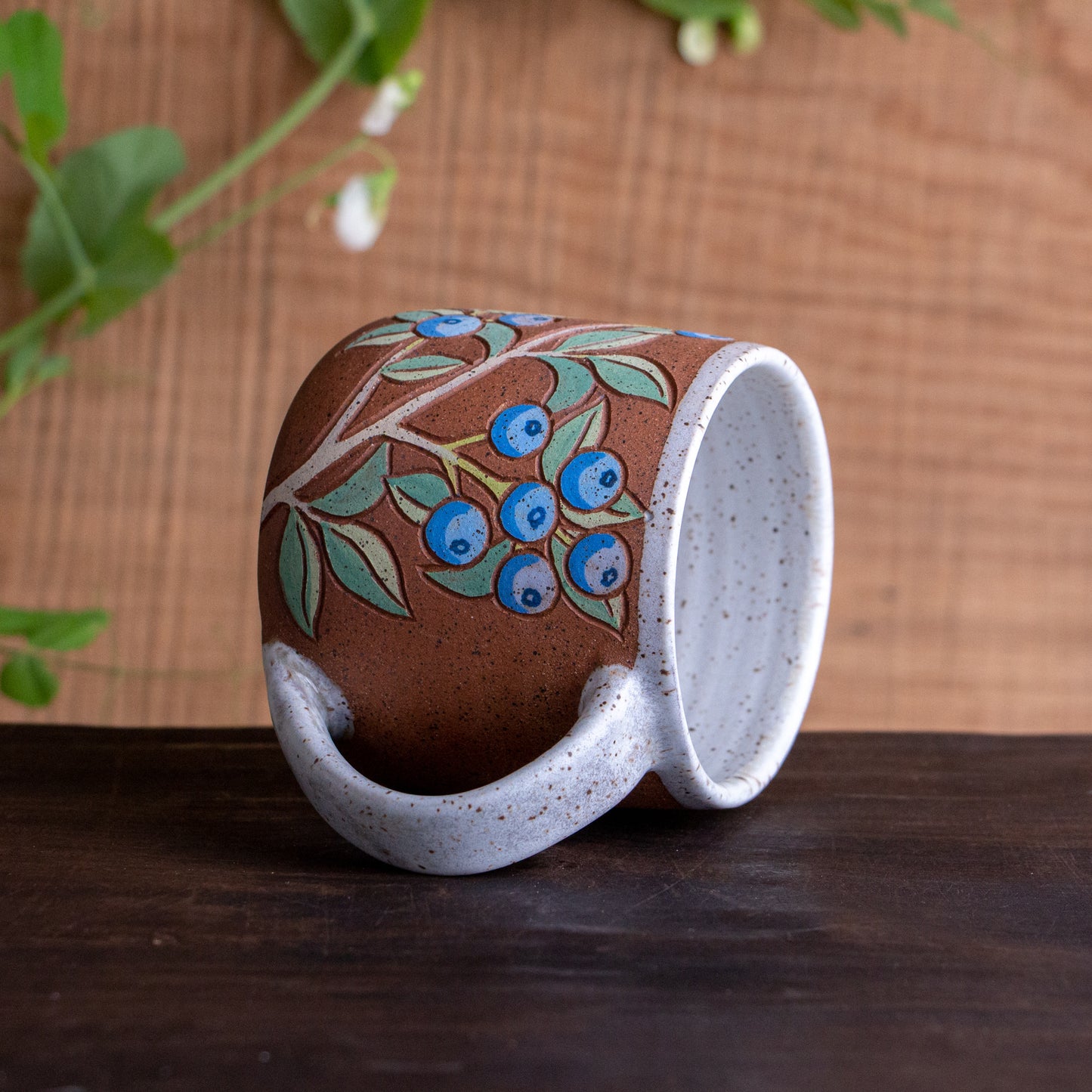 Blueberry Stoneware Mug #2 [13oz]