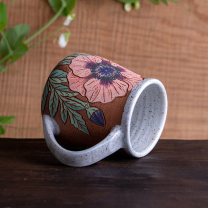 Poppy Stoneware Wrap-Around Mug #1 [16oz]