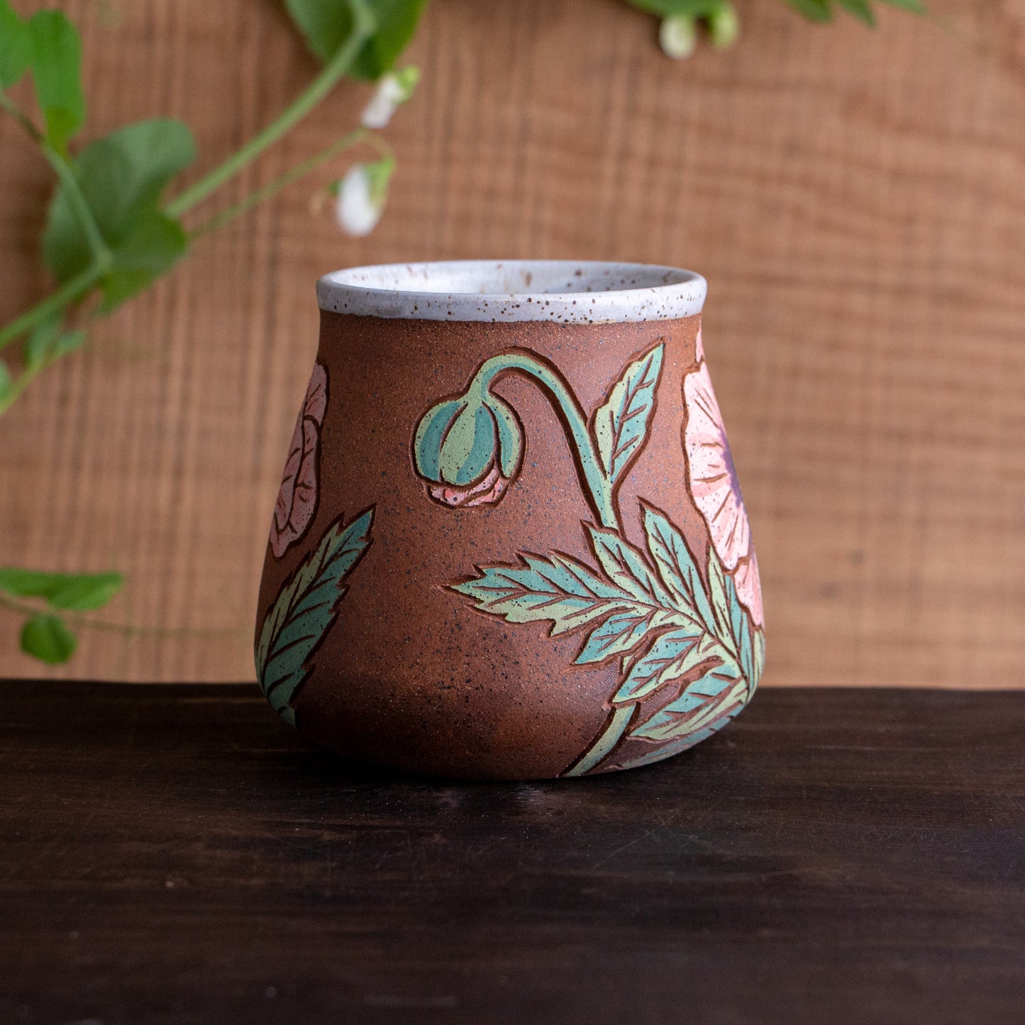 Poppy Stoneware Wrap-Around Mug #2 [16oz]