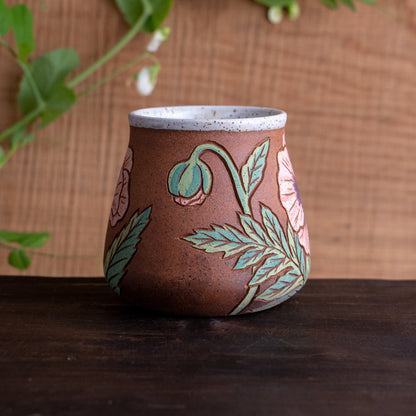 Poppy Stoneware Wrap-Around Mug #2 [16oz]