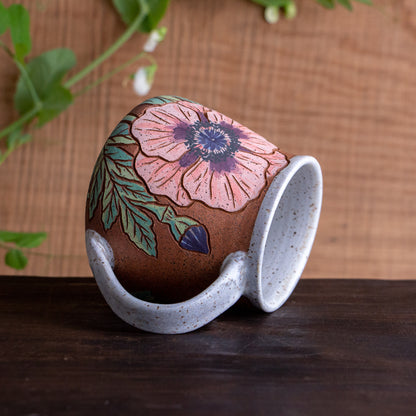 Poppy Stoneware Wrap-Around Mug #2 [16oz]