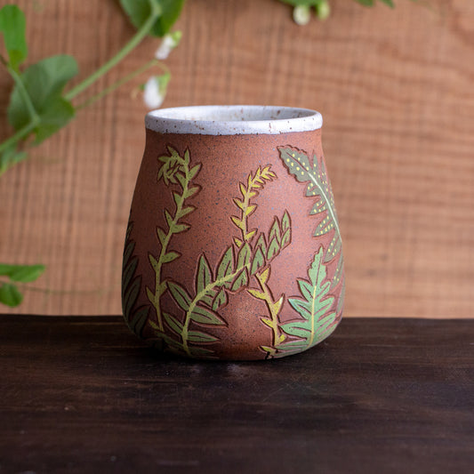 Fern Stoneware Wrap-Around Mug #2 [16oz]