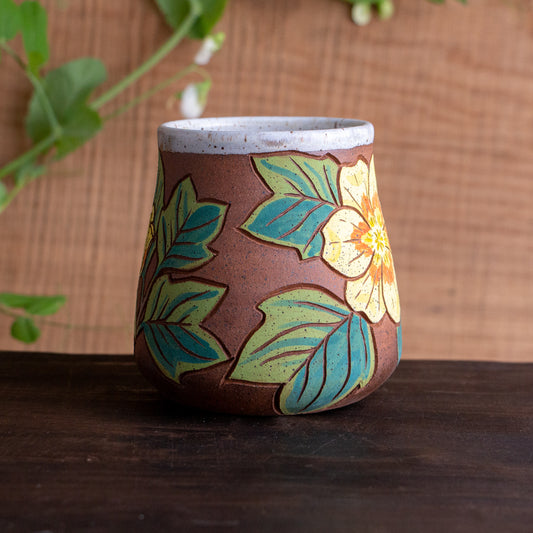 Tulip Poplar Stoneware Wrap-Around Mug #2 [18oz]