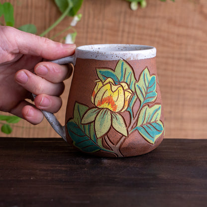 Tulip Poplar Stoneware Wrap-Around Mug #2 [18oz]
