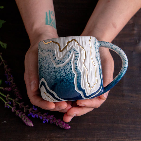 Teal Fade Trail Mug 14-15oz