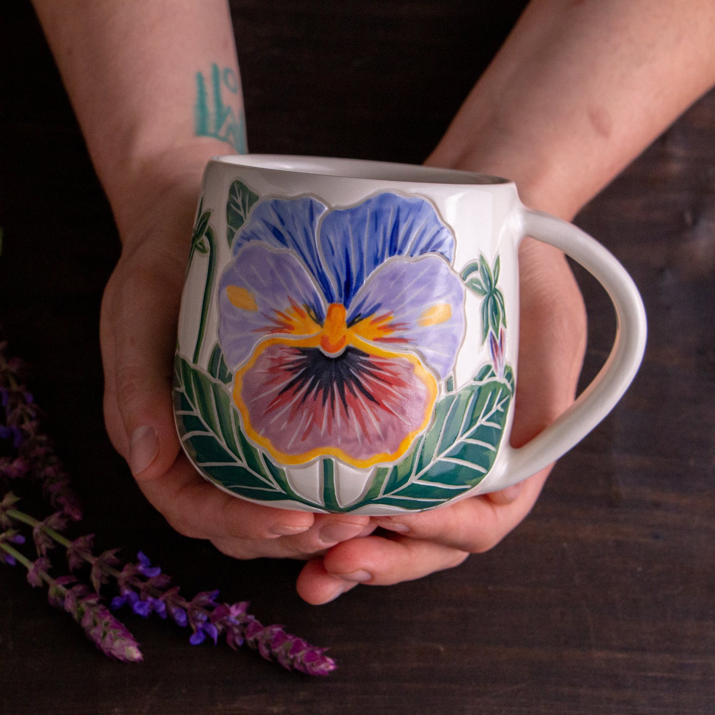 Pansy Botanic Mug