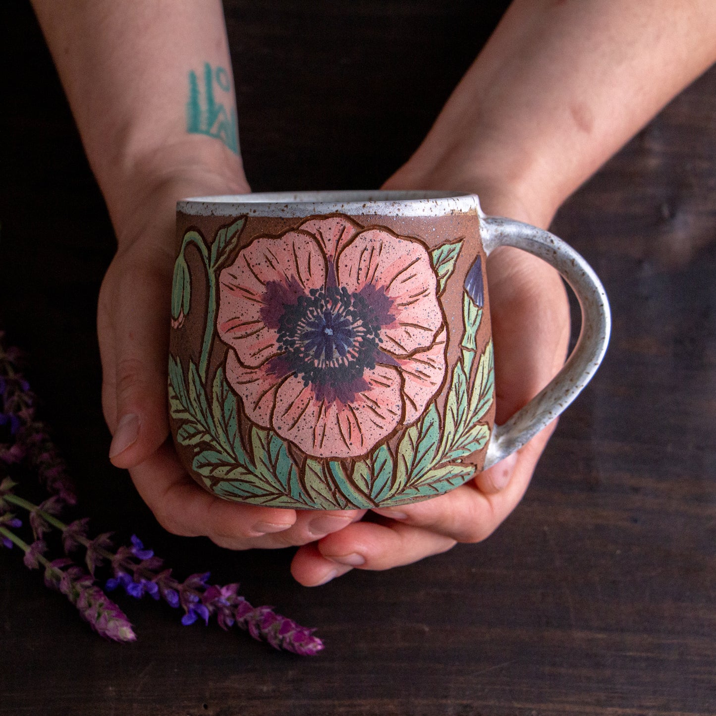 Poppy Stoneware Mug #2 [14oz]