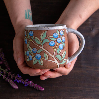 Blueberry Stoneware Mug #2 [13oz]