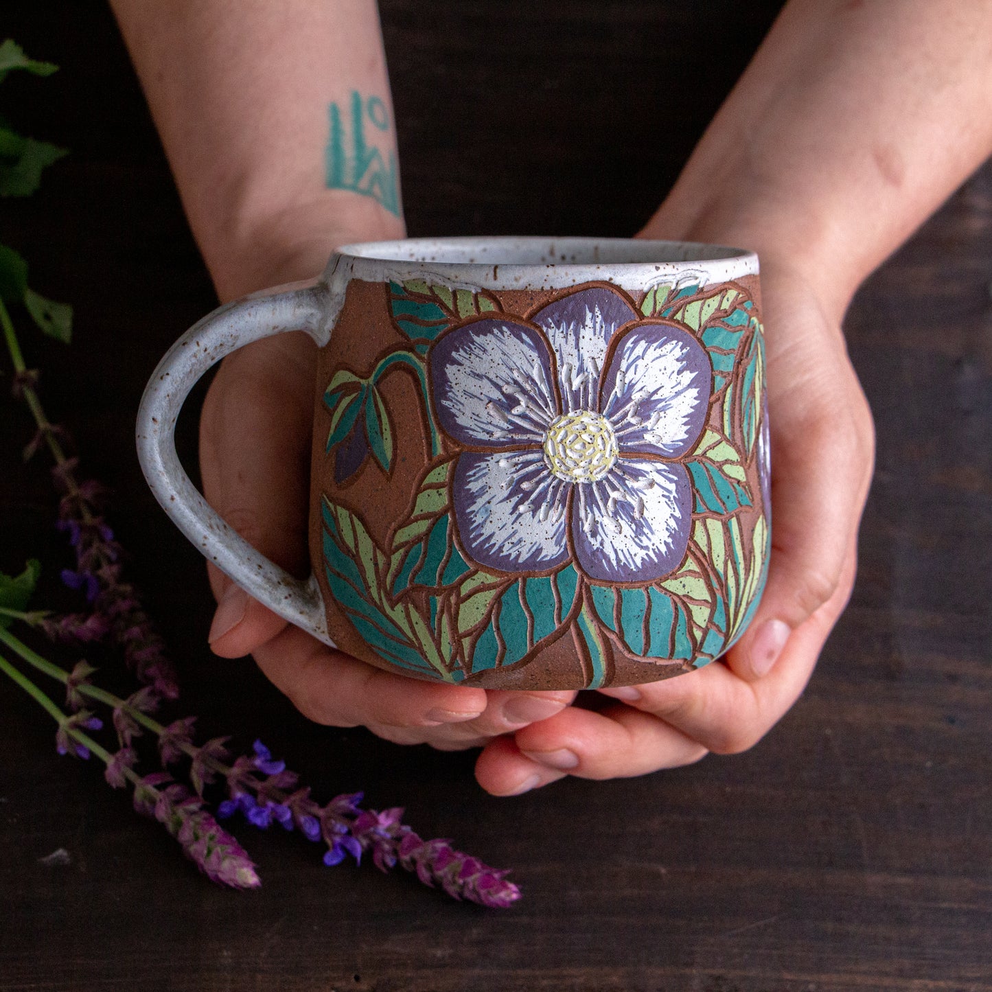 Hellebore Stoneware Mug [15oz]