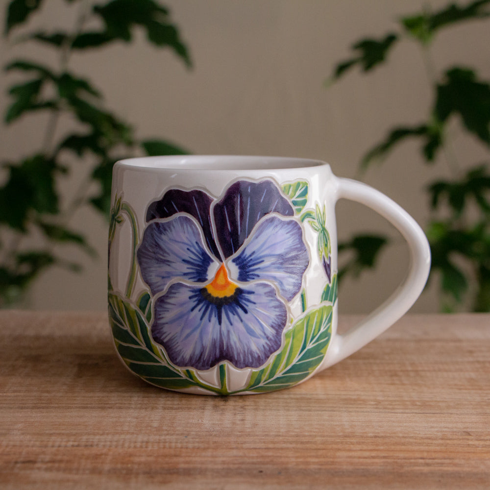 Dark Pansy Botanic Mug