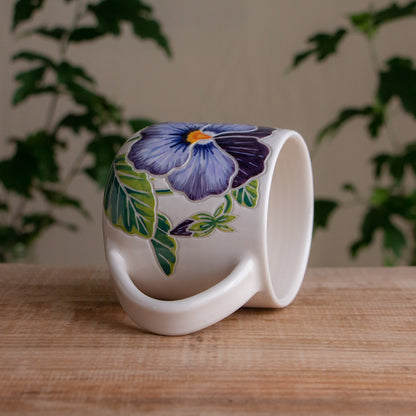 Dark Pansy Botanic Mug