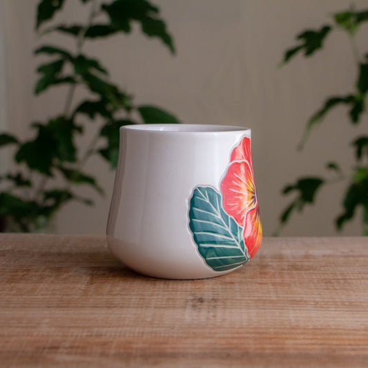 Orange Pansy Tumbler [11oz]
