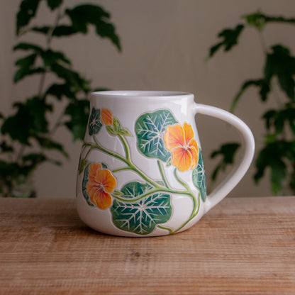 Nasturtium Wrap-Around Mug #2 [17oz]