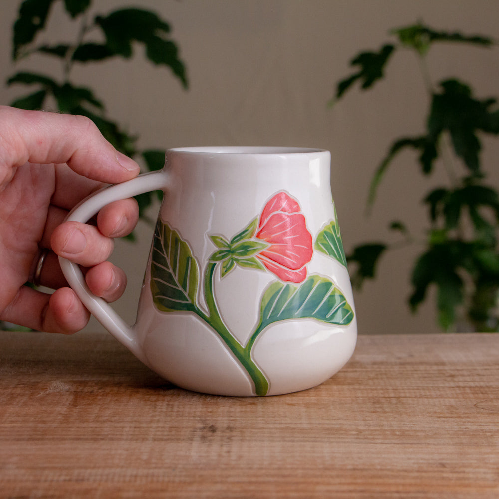 Orange Pansy Wrap-Around Mug #1 [17oz]