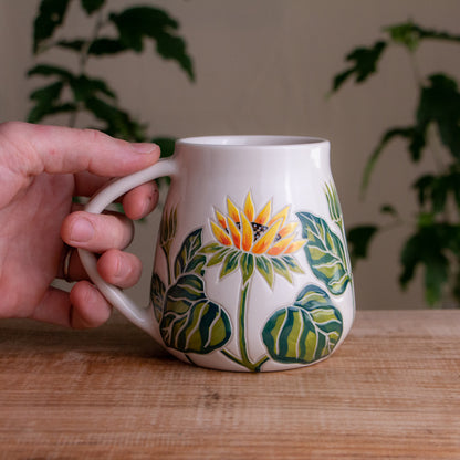Sunflower Wrap-Around Mug #1 [17oz]