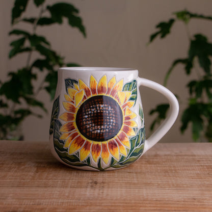 Sunflower Wrap-Around Mug #2 [18oz]