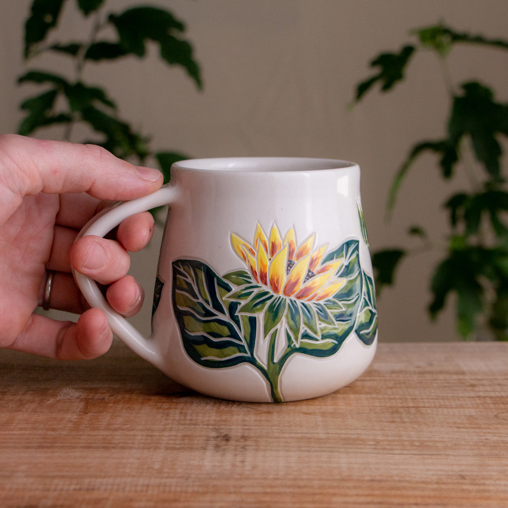 Sunflower Wrap-Around Mug #2 [18oz]