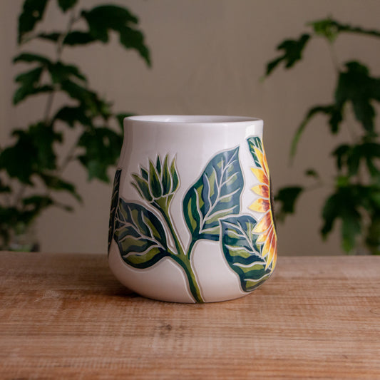 Sunflower Wrap-Around Mug #3 [18oz]