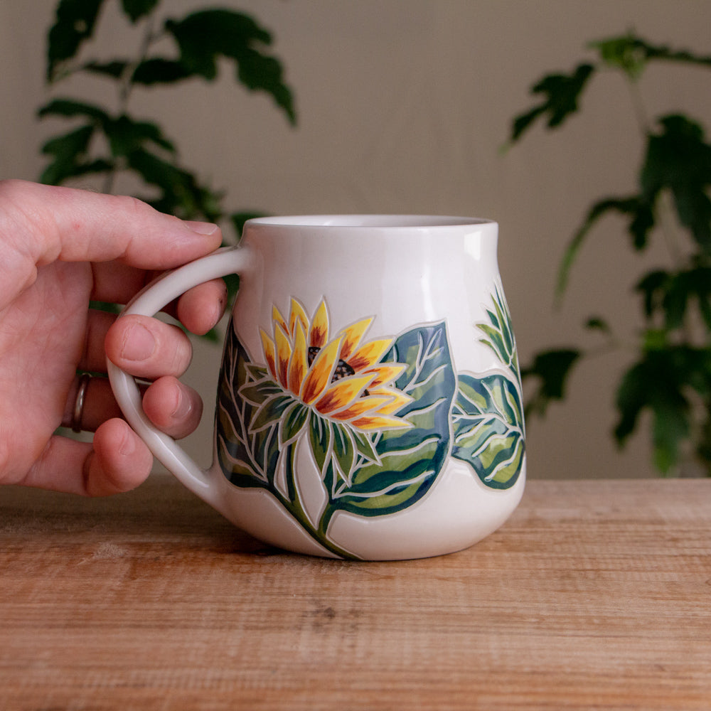 Sunflower Wrap-Around Mug #3 [18oz]