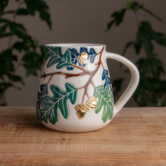 Oak Branch Wrap-Around Mug #1 [18oz]