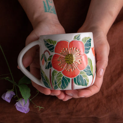 Pink Hellebore Mug