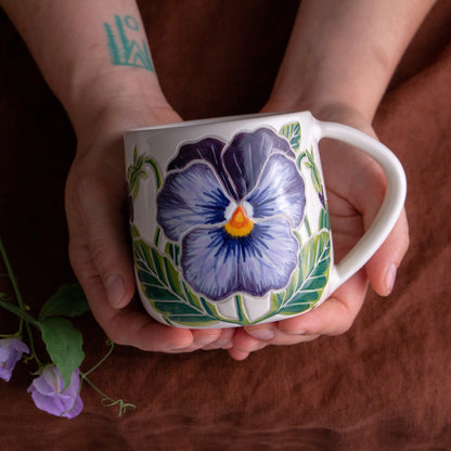 Dark Pansy Botanic Mug