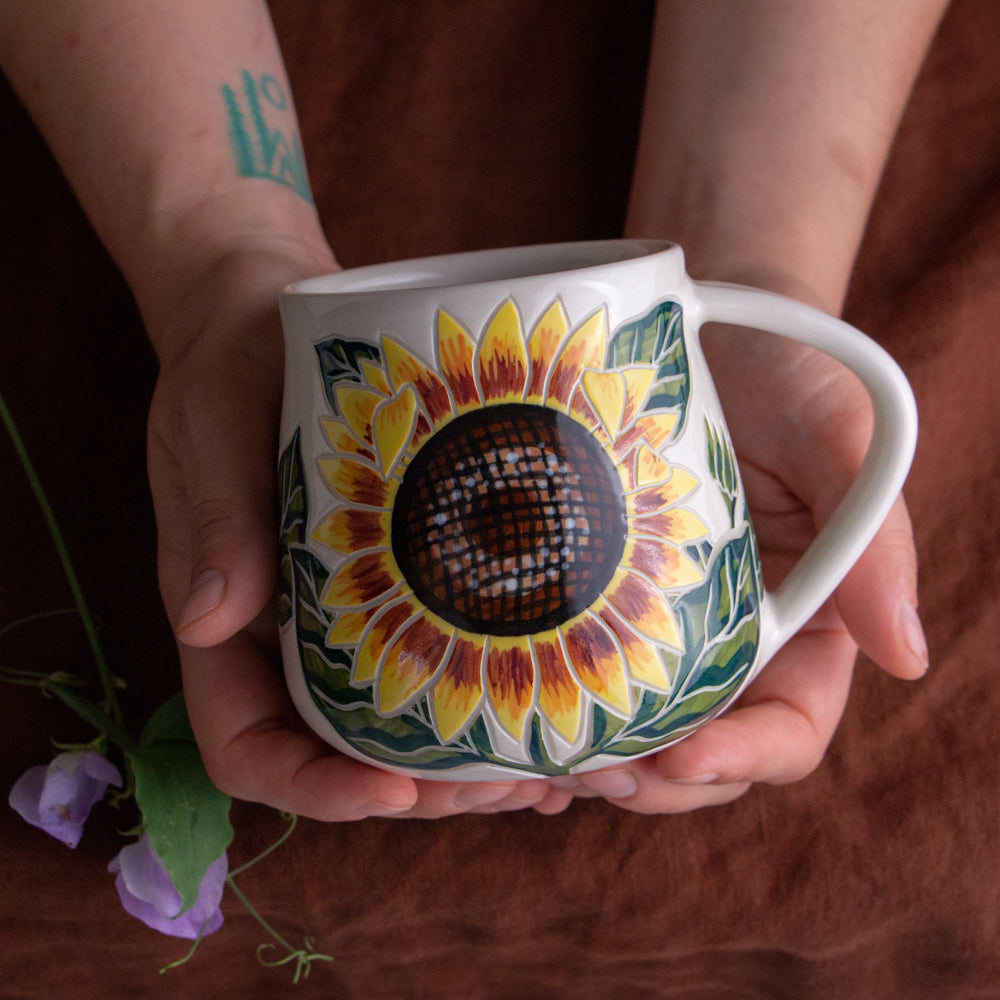 Sunflower Wrap-Around Mug #2 [18oz]