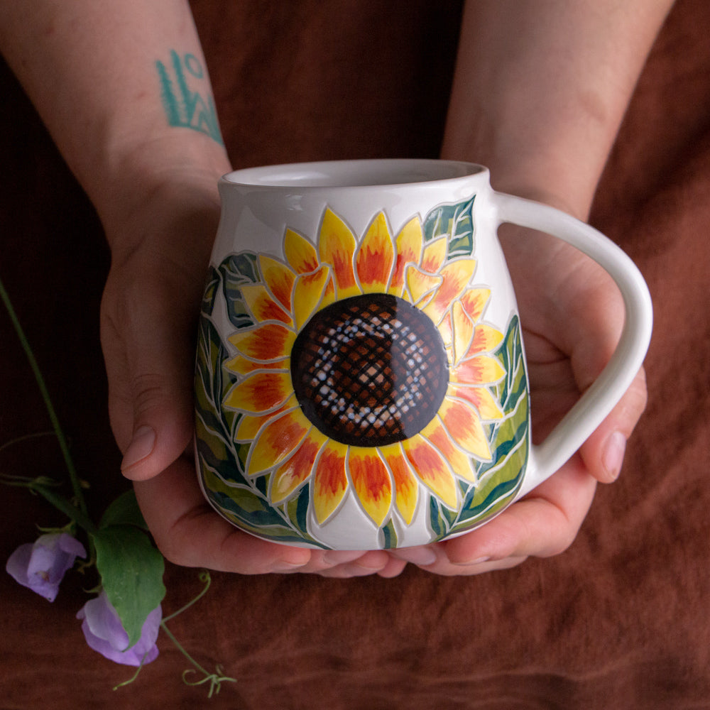 Sunflower Wrap-Around Mug #4 [17oz]