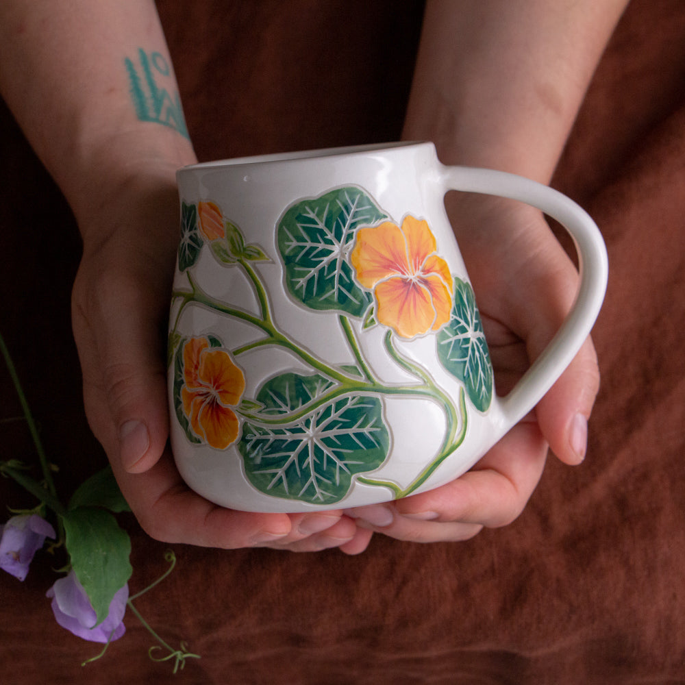 Nasturtium Wrap-Around Mug #2 [17oz]