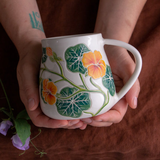 Nasturtium Wrap-Around Mug #2 [17oz]